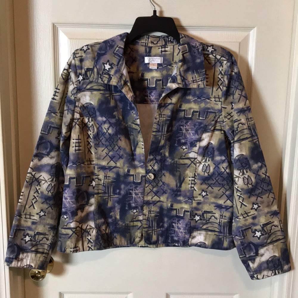 Christopher & Banks Abstract Print Jacket NWOT
